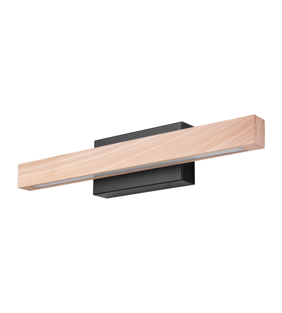 APPLIQUE LED ONLI "DORA" METALLO E LEGNO, 60X5,6X8 CM